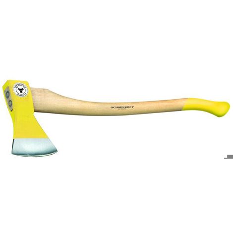 Ochsenkopf - OX 209 E-1252 Universelle Rheinische Axt mit 120 mm Schneidenbreite, 1250 g Kopfgewicht und Eschenstiel