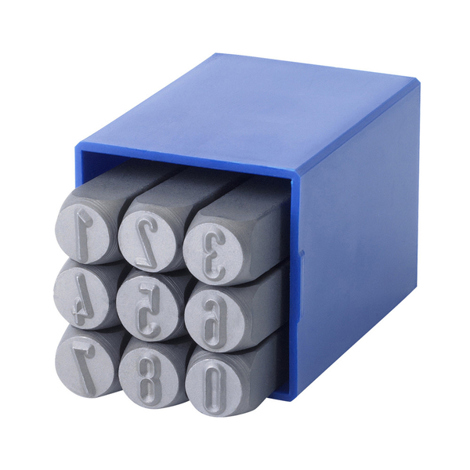 Dönges - Handschlagstempelsatz 9-teilig (Zahlen 0-9, 7 mm)