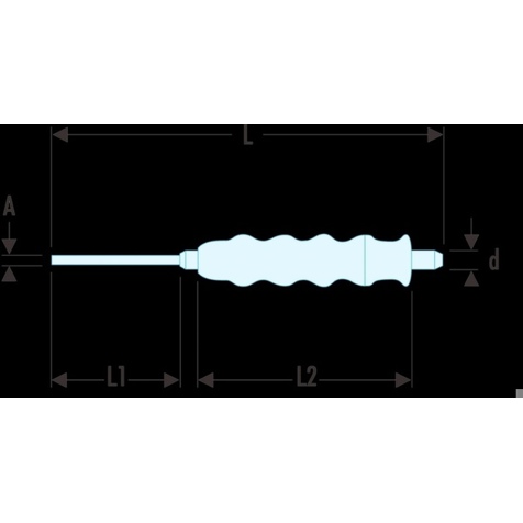Facom - 255.G2.5 Koerner mit Handgriff 2,5 mm (Schlagwerkzeuge)