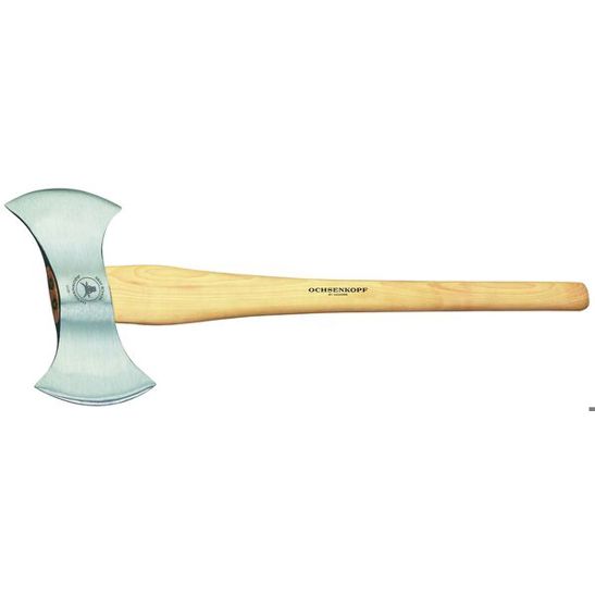 Ochsenkopf - OX 18 H-1206 Glühend Geschmiedete Wurfaxt 1200 g mit Schneidenschutz und 150 mm Schneidenbreite