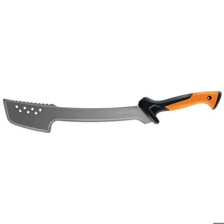 Fiskars - 1051236 Ergonomische Gartenmachete mit Kunststoffgriff & Edmonton-Mantel, 460 mm, Orange