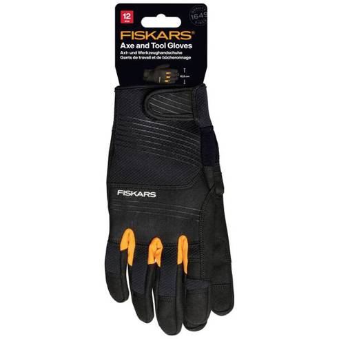 Fiskars - 1071151 Schwarz Axt- & Werkzeug-Handschuh Größe 12, 1 Paar